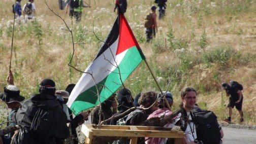 Manifestation contre l' A69 5 juillet 2025 dans le Tarn chateau de Scopont
