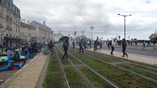 Débordements lors de la manifestation du 17 octobre 2026 à Bordeaux.